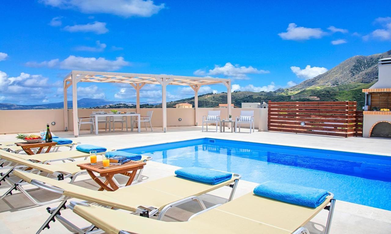 Villa Di Giorgio Heated Pool Kournas Экстерьер фото